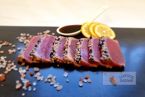 Seared Sliced Yellowfin Tuna Frozen 113 gram