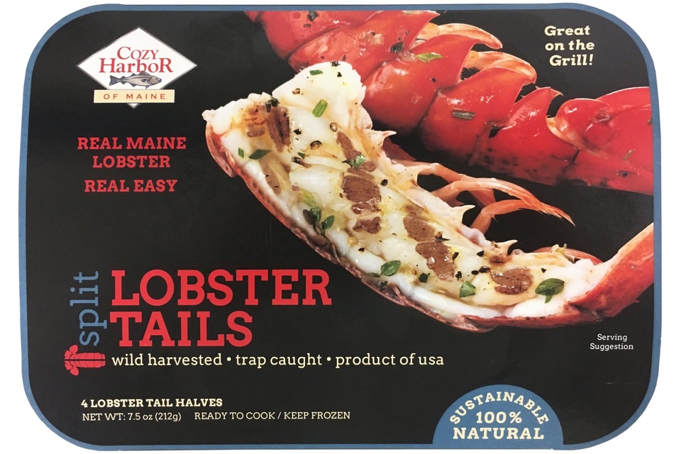 Lobster Tails Halved Raw Frozen Twin Pack 212 grams